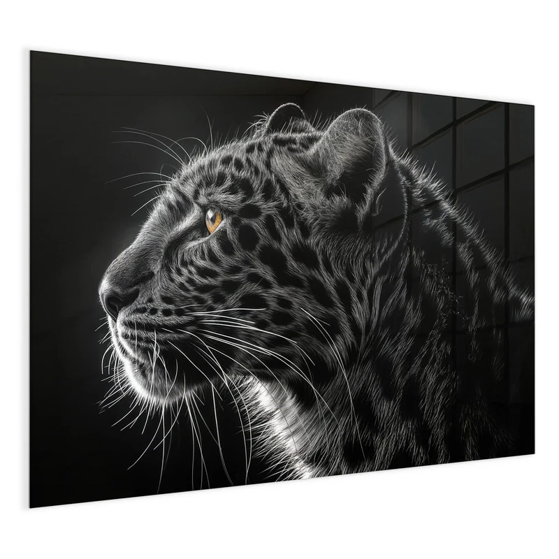 Magnettafel - Leopard im Profil