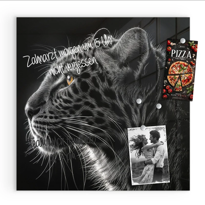 Magnettafel - Leopard im Profil