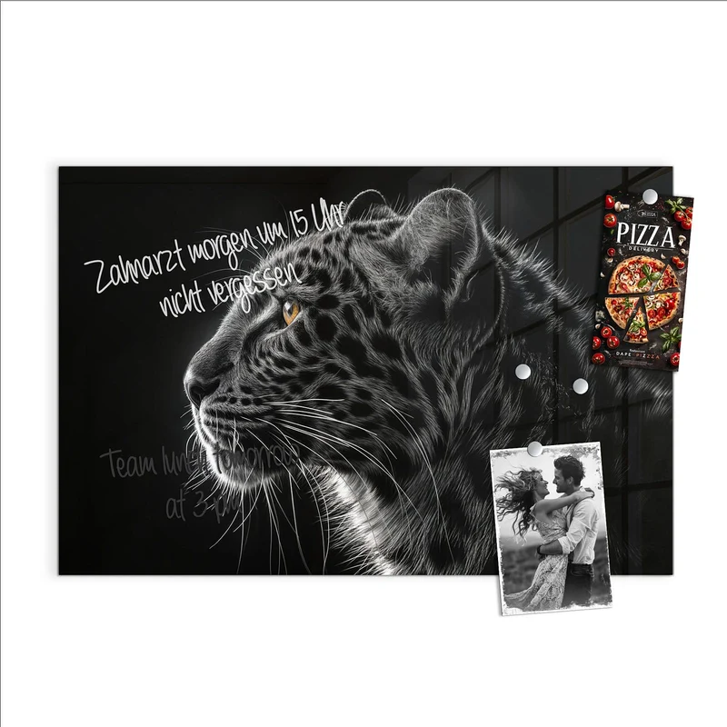 Magnettafel - Leopard im Profil
