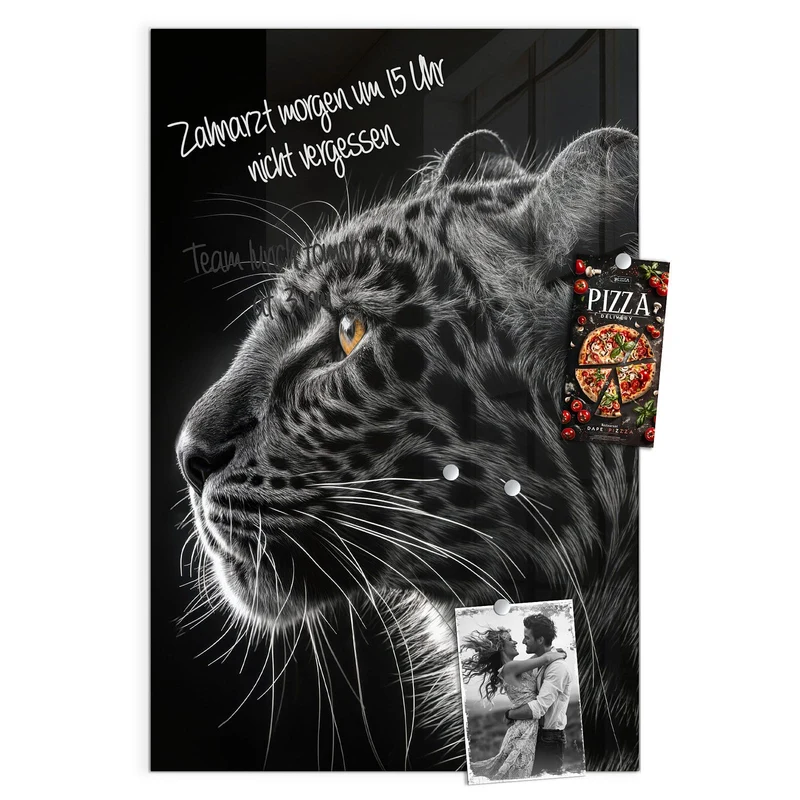 Magnettafel - Leopard im Profil