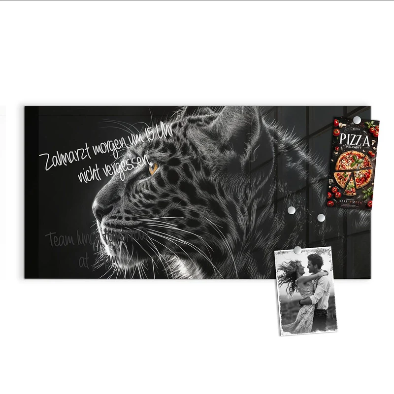 Magnettafel - Leopard im Profil