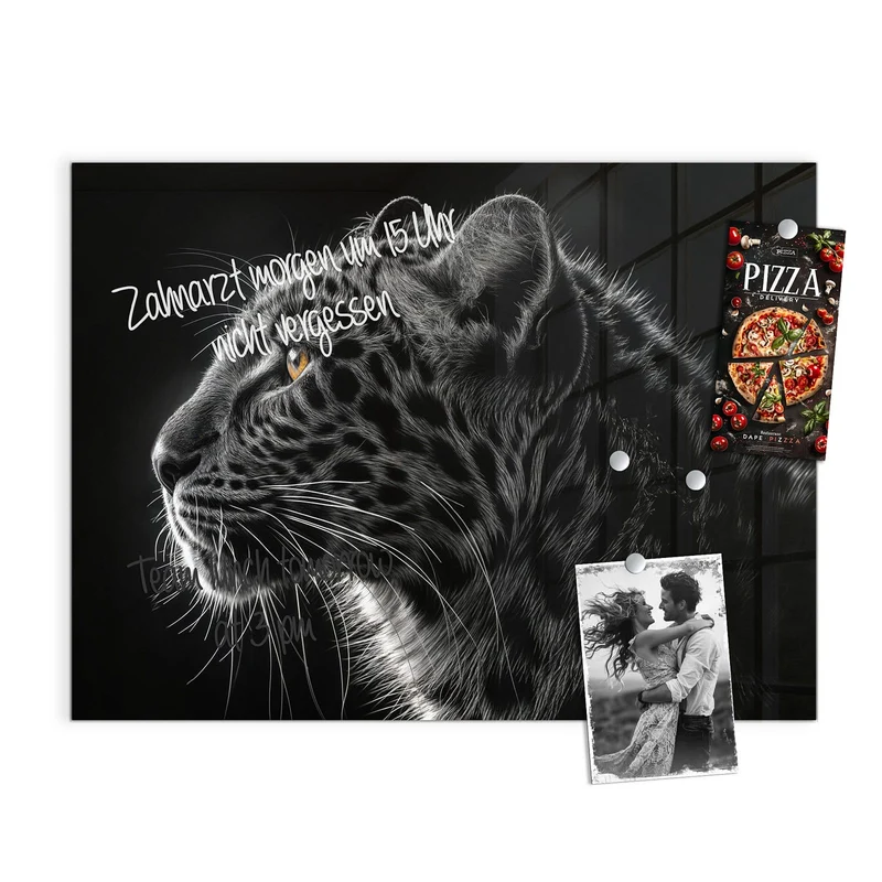 Magnettafel - Leopard im Profil