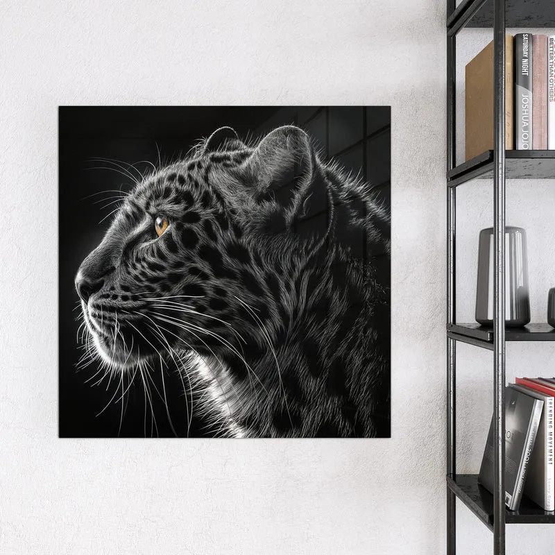 Magnettafel - Leopard im Profil