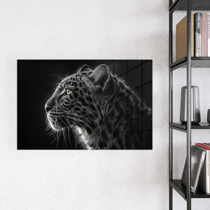 Magnettafel - Leopard im Profil