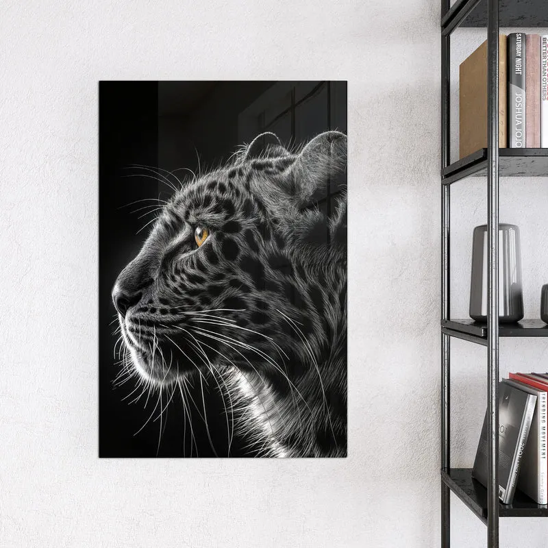 Magnettafel - Leopard im Profil