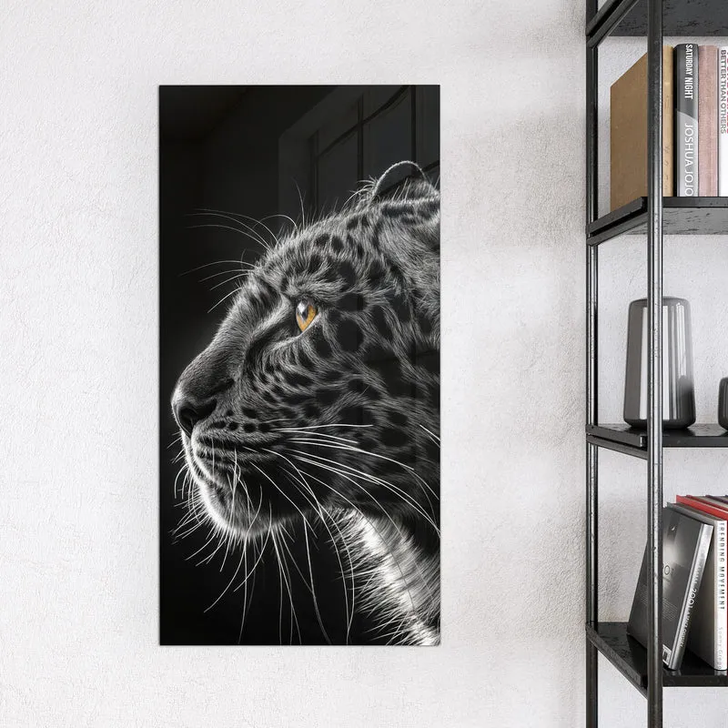 Magnettafel - Leopard im Profil