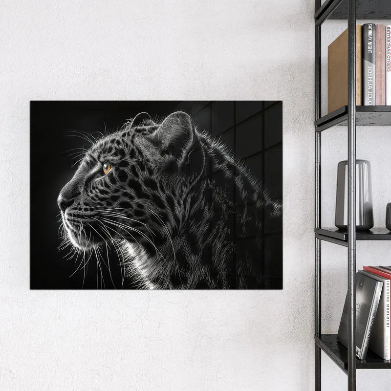 Magnettafel - Leopard im Profil