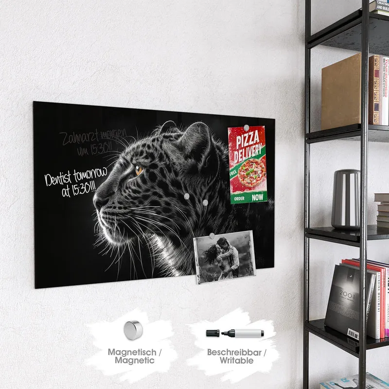 Magnettafel - Leopard im Profil