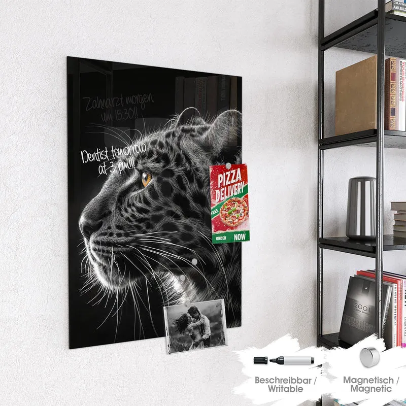 Magnettafel - Leopard im Profil