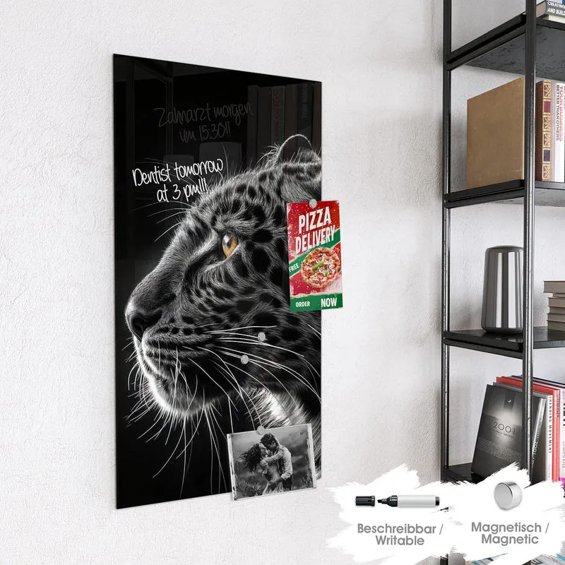 Magnettafel - Leopard im Profil
