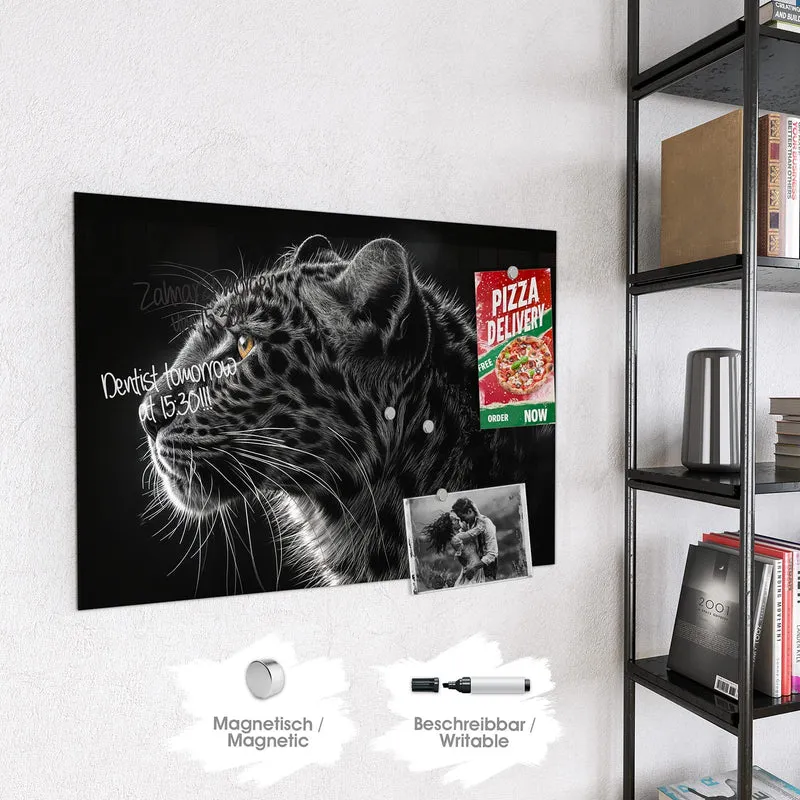 Magnettafel - Leopard im Profil