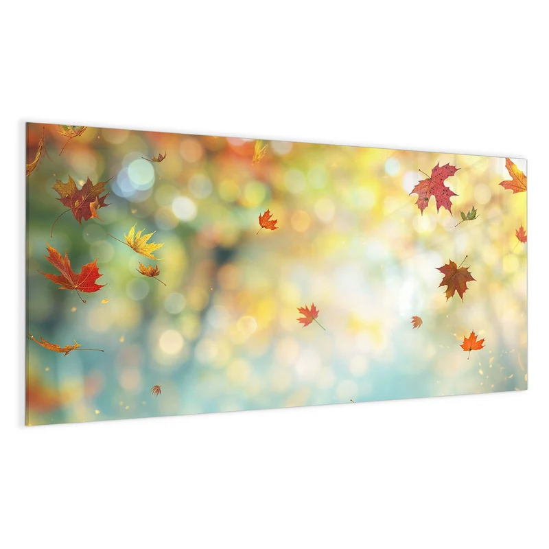 Magnettafel - Herbstlaub auf Holz