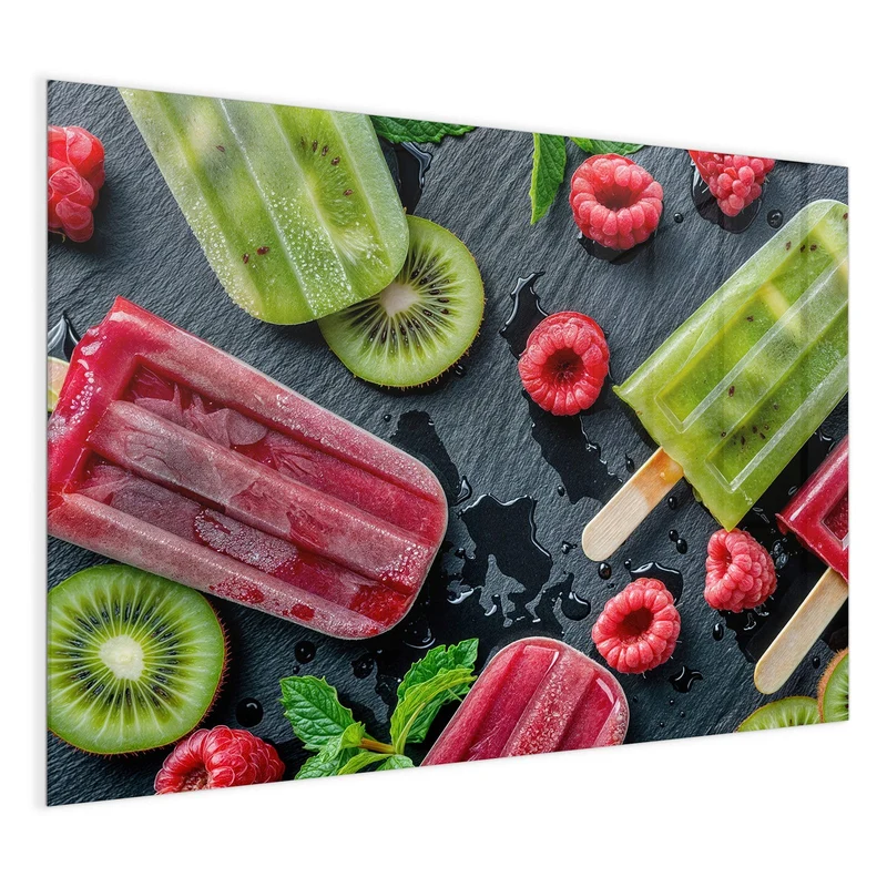Magnettafel - Fruchteis auf Schiefer