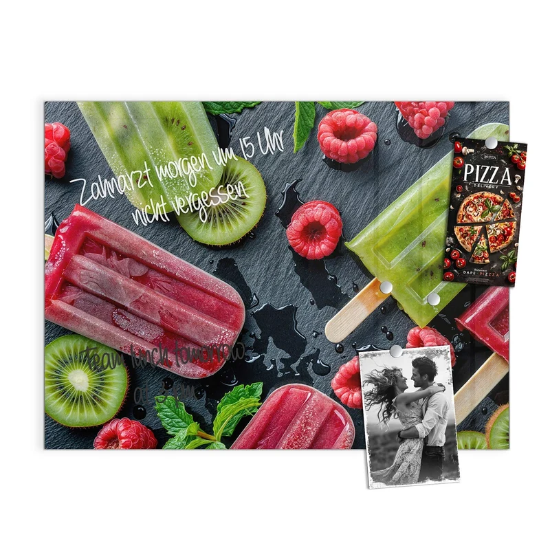 Magnettafel - Fruchteis auf Schiefer