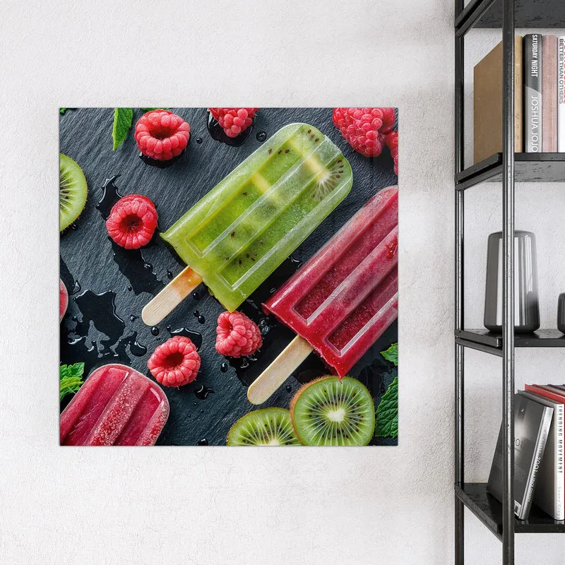 Magnettafel - Fruchteis auf Schiefer