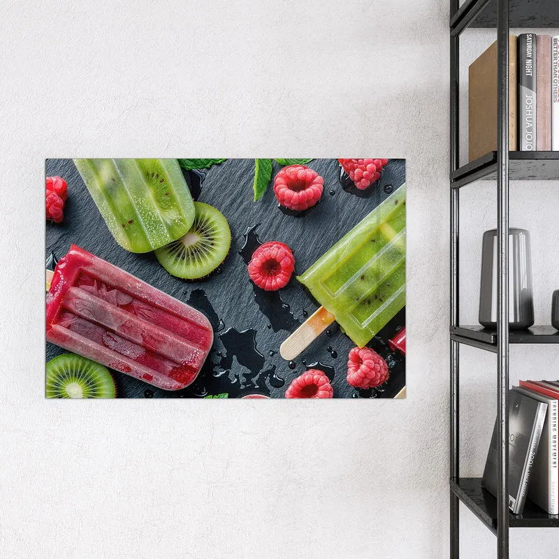 Magnettafel - Fruchteis auf Schiefer