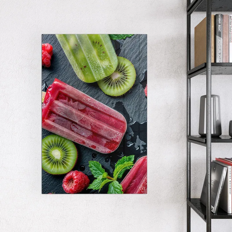 Magnettafel - Fruchteis auf Schiefer