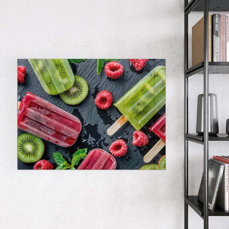 Magnettafel - Fruchteis auf Schiefer