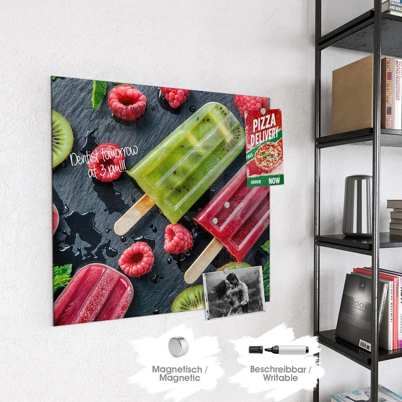 Magnettafel - Fruchteis auf Schiefer