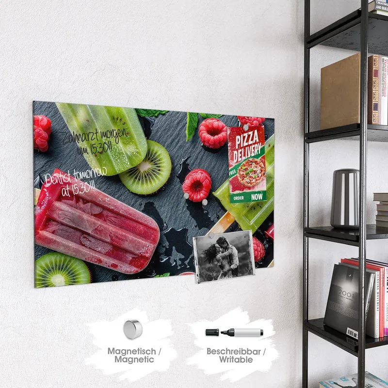 Magnettafel - Fruchteis auf Schiefer