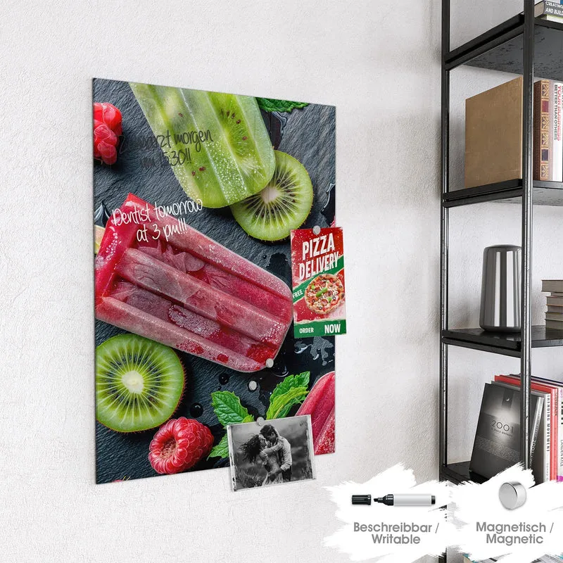 Magnettafel - Fruchteis auf Schiefer