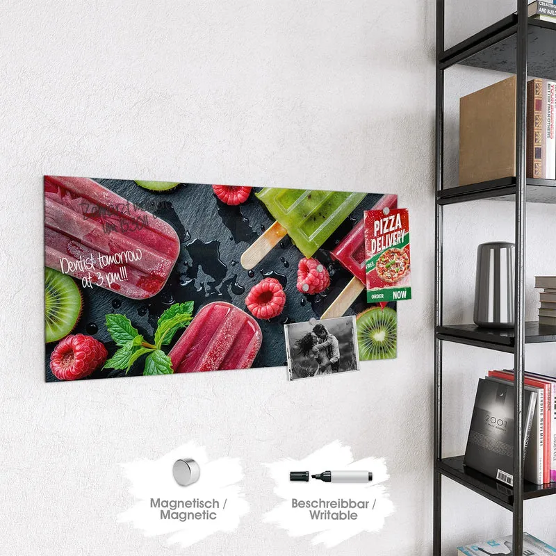 Magnettafel - Fruchteis auf Schiefer