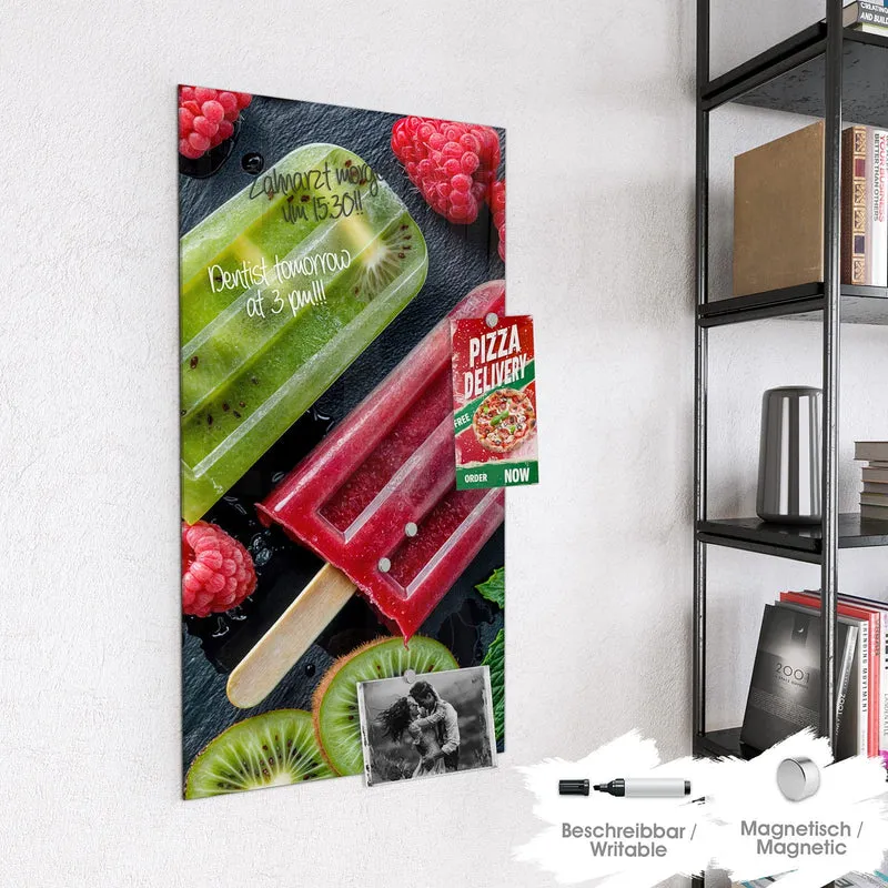 Magnettafel - Fruchteis auf Schiefer