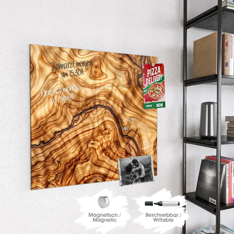 Magnettafel - Olivenholz
