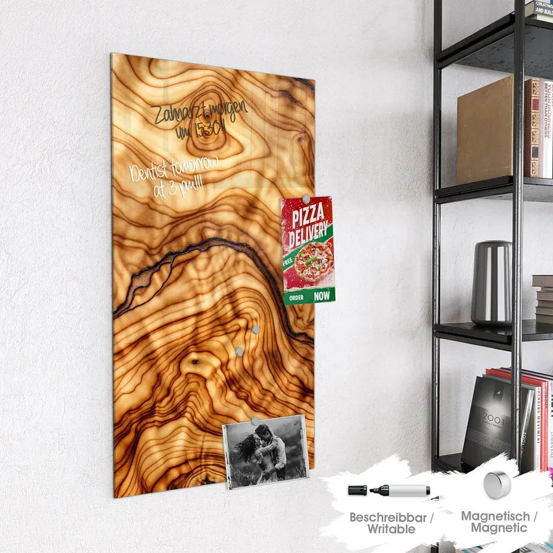Magnettafel - Olivenholz