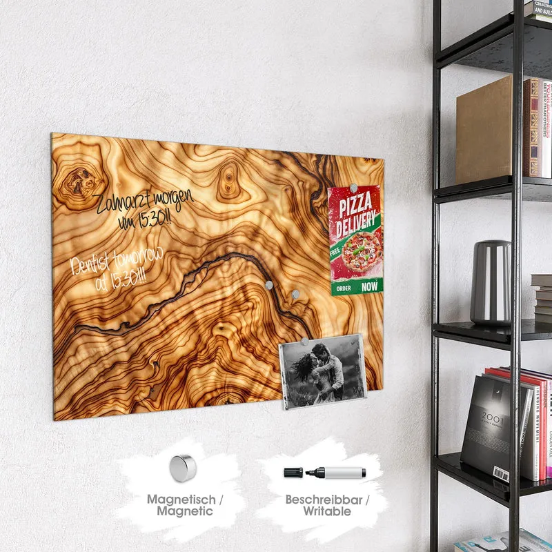 Magnettafel - Olivenholz