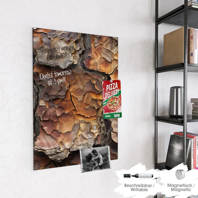 Magnettafel - Baumrindenstruktur