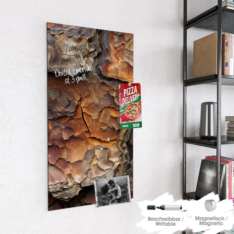 Magnettafel - Baumrindenstruktur