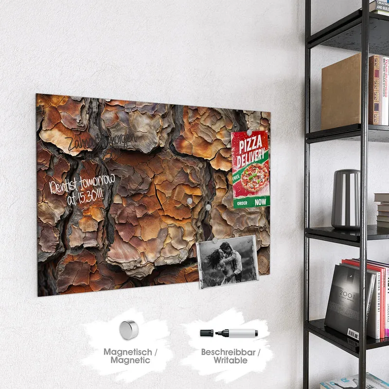 Magnettafel - Baumrindenstruktur