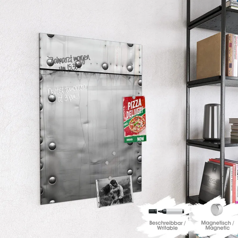 Magnettafel - Stahlplatten mit Nieten