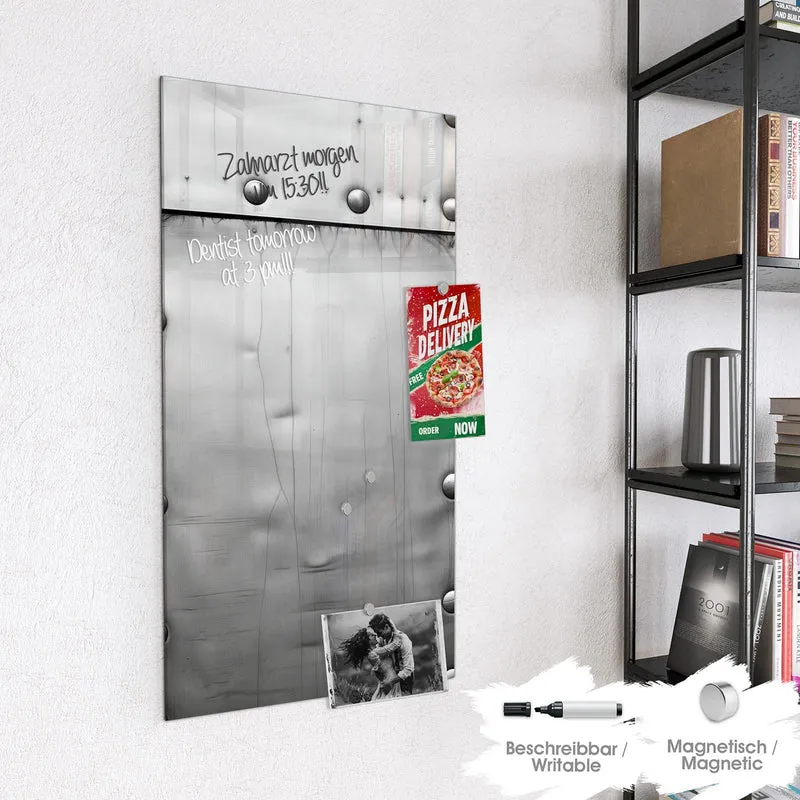 Magnettafel - Stahlplatten mit Nieten