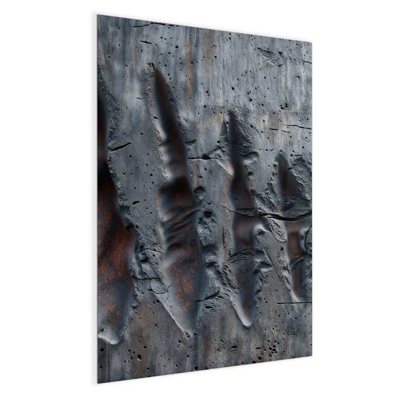 Magnettafel - Rostspuren im Beton