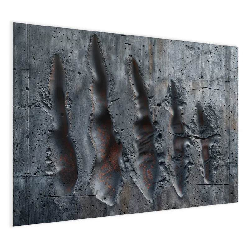 Magnettafel - Rostspuren im Beton