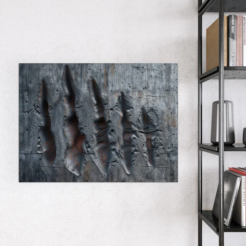 Magnettafel - Rostspuren im Beton