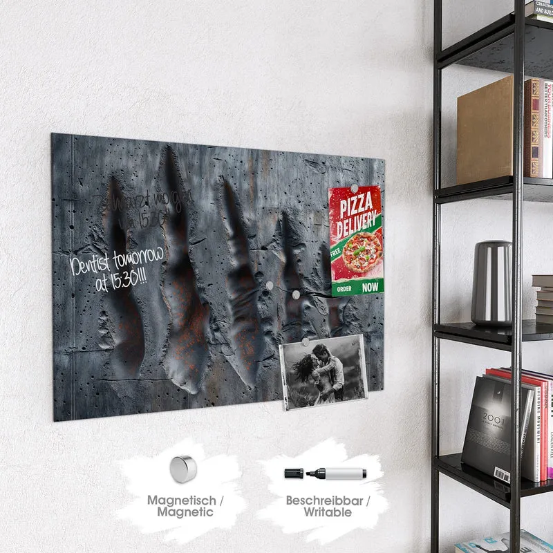 Magnettafel - Rostspuren im Beton