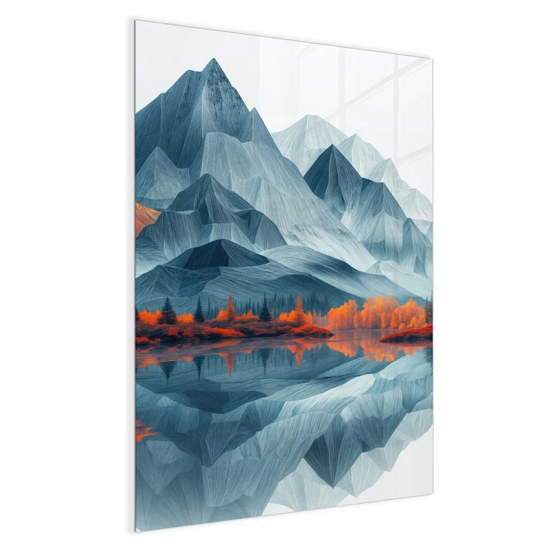 Magnettafel - Berge mit Spiegelung