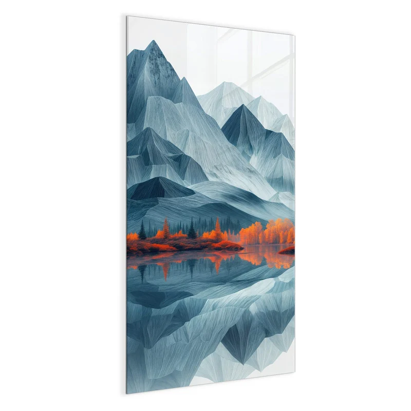 Magnettafel - Berge mit Spiegelung