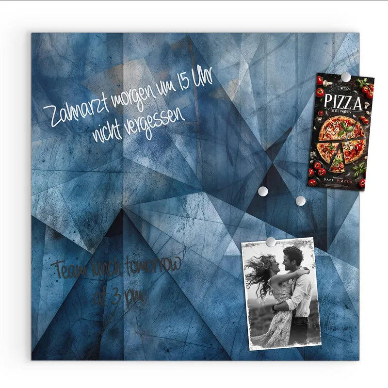 Magnettafel - Blaue Facetten