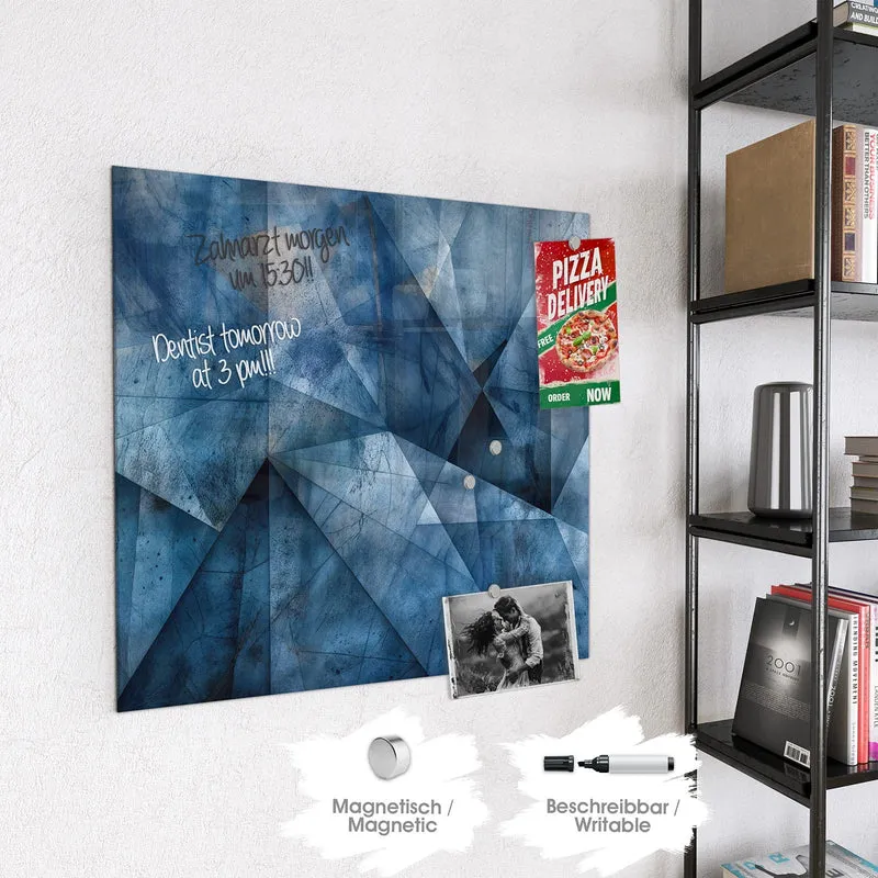 Magnettafel - Blaue Facetten