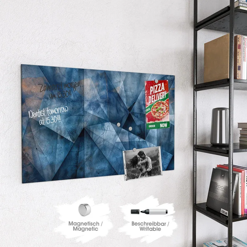 Magnettafel - Blaue Facetten