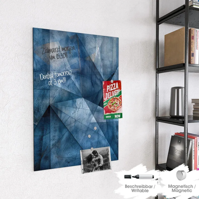 Magnettafel - Blaue Facetten