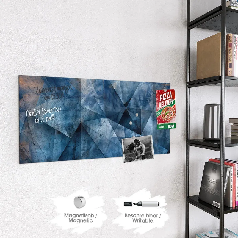 Magnettafel - Blaue Facetten