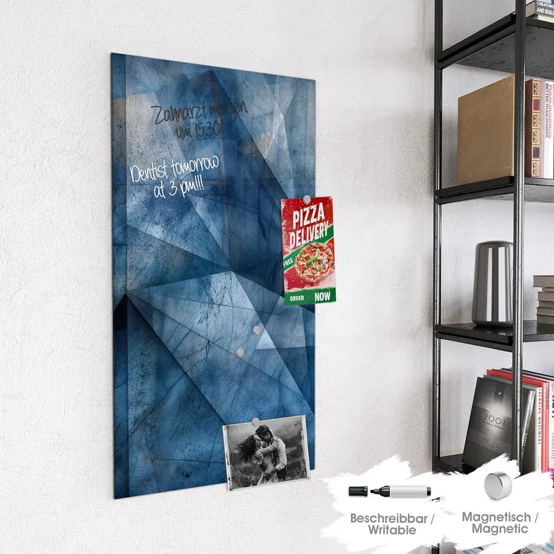 Magnettafel - Blaue Facetten