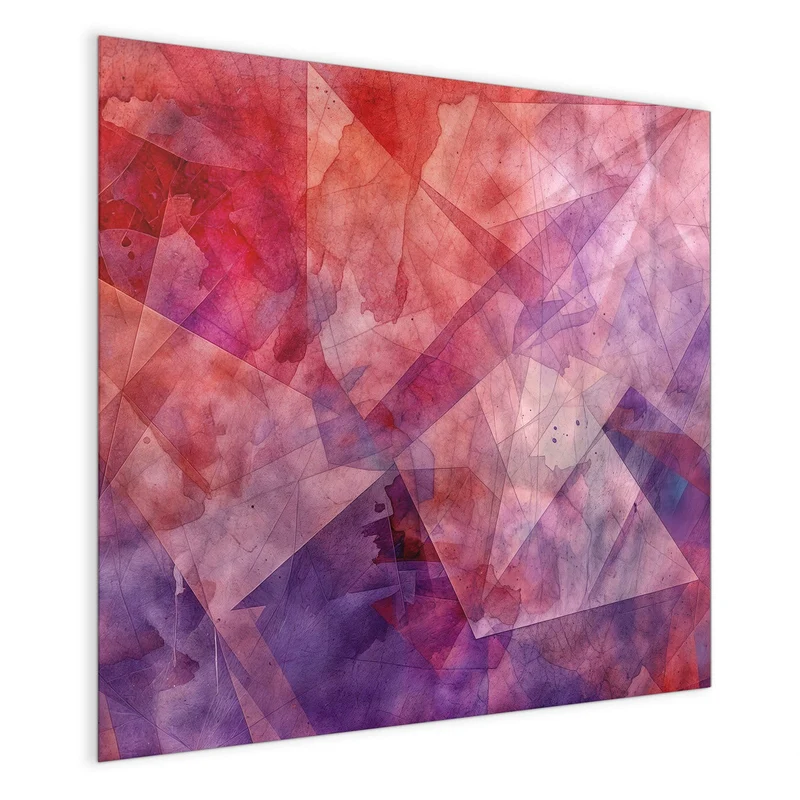Magnettafel - Rote Aquarellpolygone