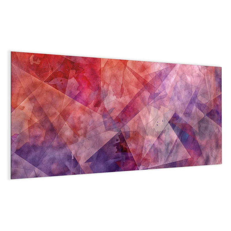 Magnettafel - Rote Aquarellpolygone