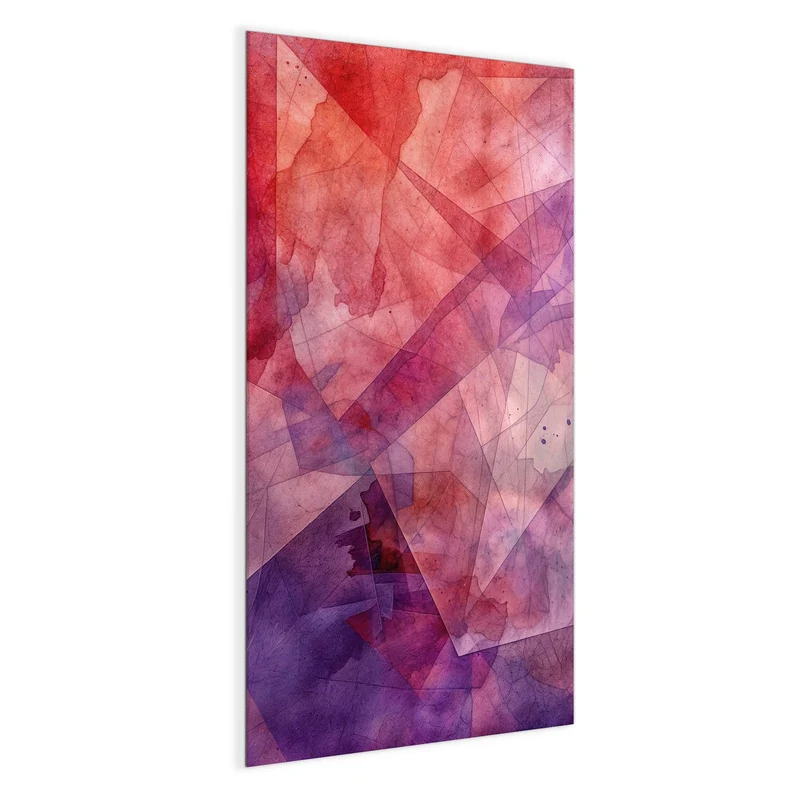 Magnettafel - Rote Aquarellpolygone
